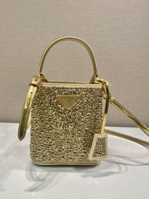 Prada Panier satin bag with crystals