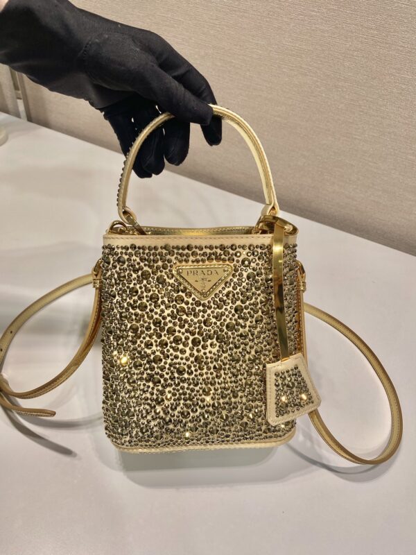 Prada Panier satin bag with crystals