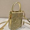 Prada Panier satin bag with crystals
