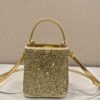 Prada Panier satin bag with crystals