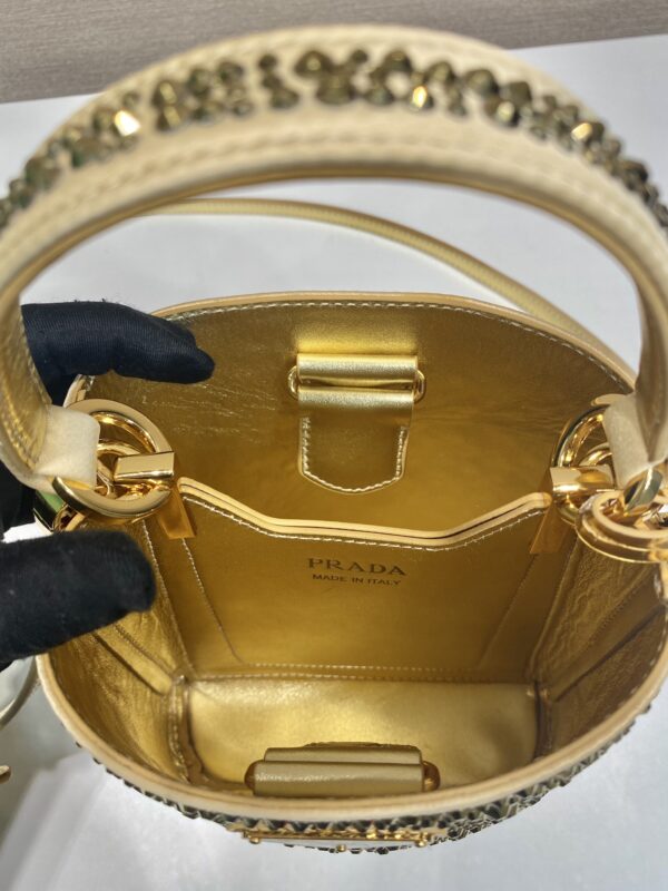 Prada Panier satin bag with crystals