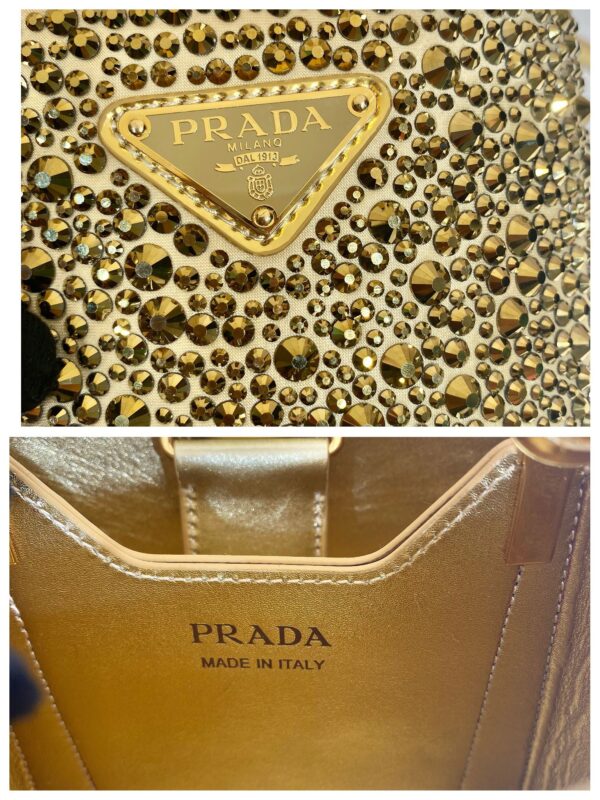 Prada Panier satin bag with crystals