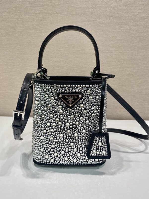 Prada Panier satin bag with crystals