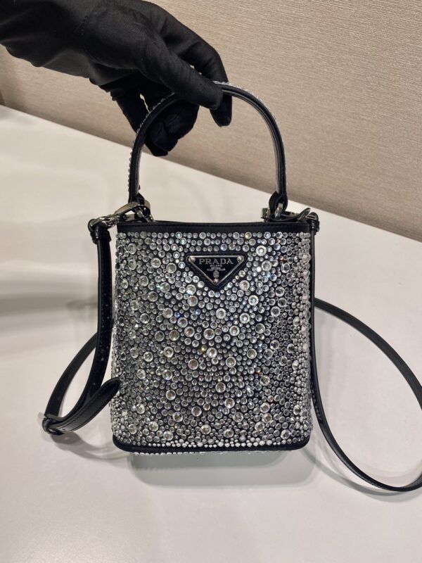 Prada Panier satin bag with crystals
