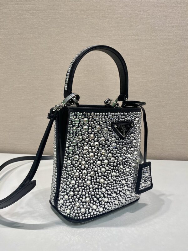Prada Panier satin bag with crystals