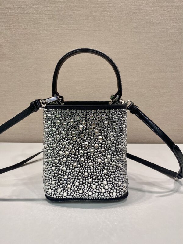 Prada Panier satin bag with crystals