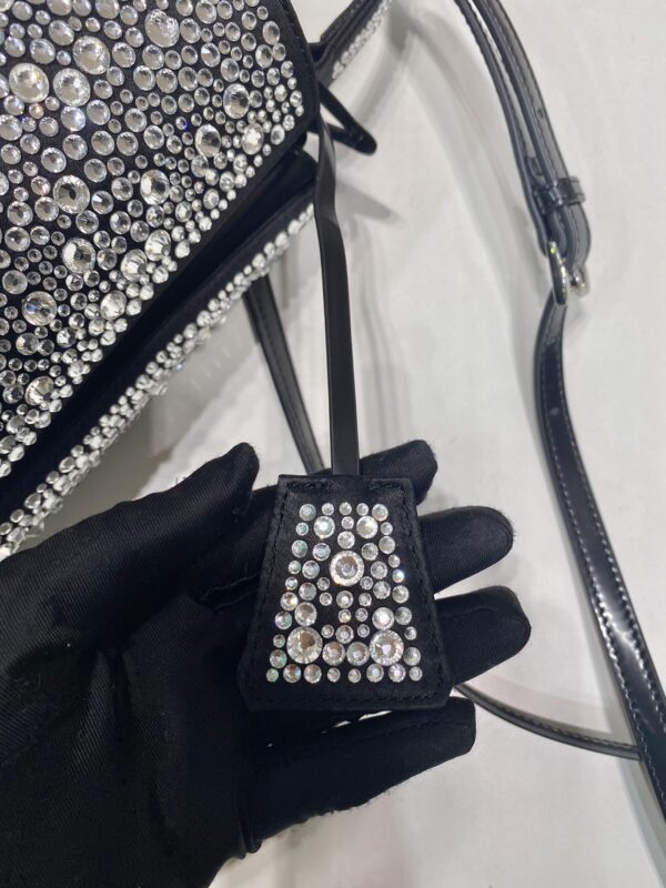 Prada Panier satin bag with crystals