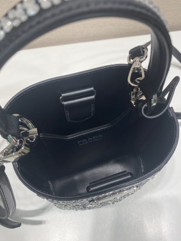 Prada Panier satin bag with crystals