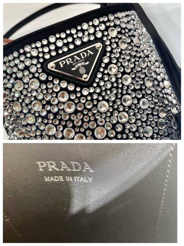 Prada Panier satin bag with crystals