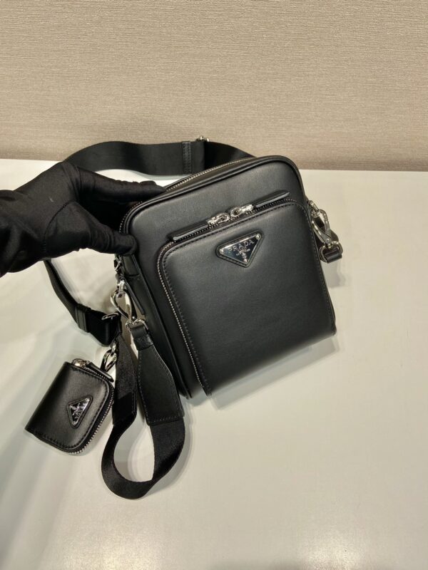 Prada Leather shoulder bag with pouch