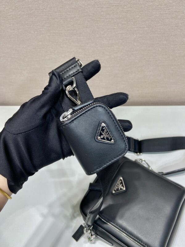 Prada Leather shoulder bag with pouch