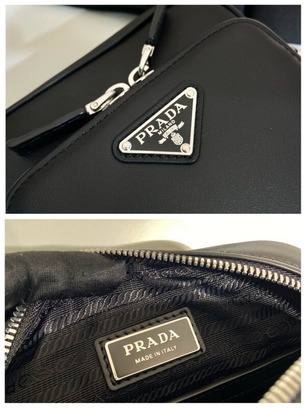 Prada Leather shoulder bag with pouch