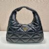 Prada Large Topstitched Nappa-leather Bag