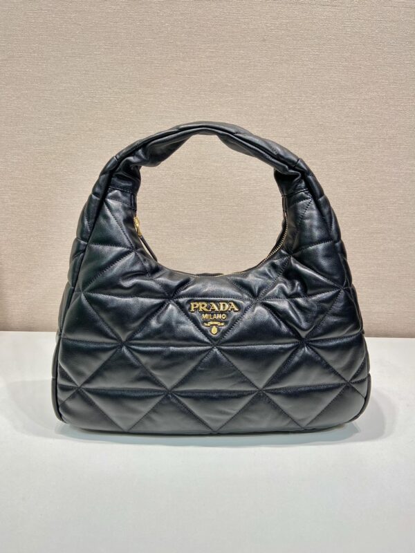 Prada Large Topstitched Nappa-leather Bag