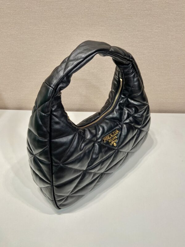 Prada Large Topstitched Nappa-leather Bag