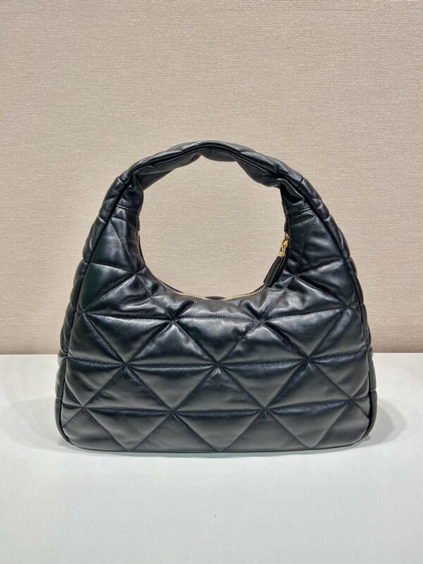 Prada Large Topstitched Nappa-leather Bag