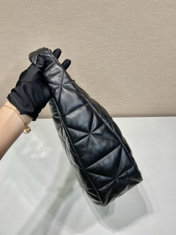 Prada Large Topstitched Nappa-leather Bag