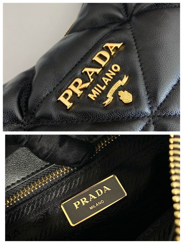 Prada Large Topstitched Nappa-leather Bag