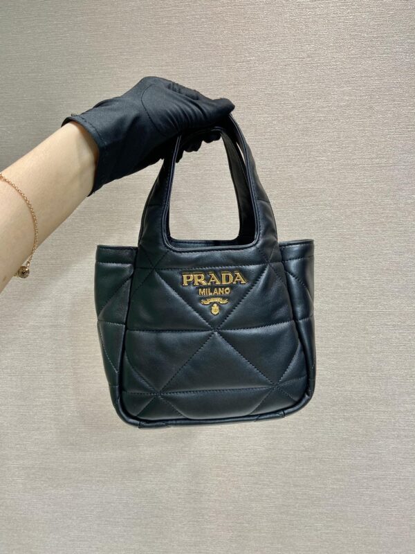 Prada Small Nappa-leather Tote Bag With Topstitching