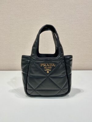 Prada Small Nappa-leather Tote Bag With Topstitching