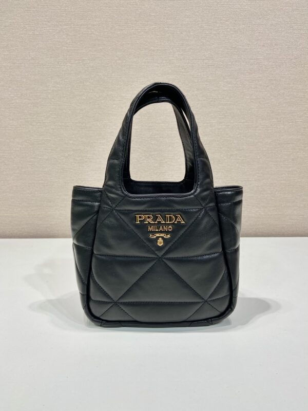 Prada Small Nappa-leather Tote Bag With Topstitching