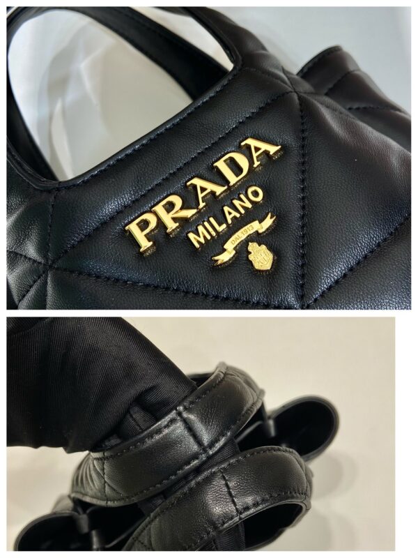 Prada Small Nappa-leather Tote Bag With Topstitching