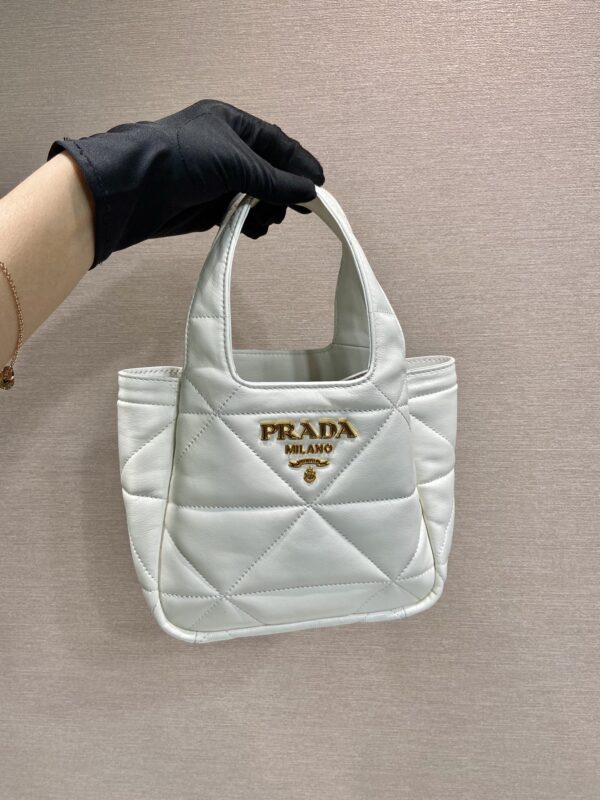 Prada Small Nappa-leather Tote Bag With Topstitching