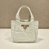 Prada Small Nappa-leather Tote Bag With Topstitching