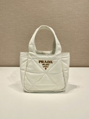 Prada Small Nappa-leather Tote Bag With Topstitching