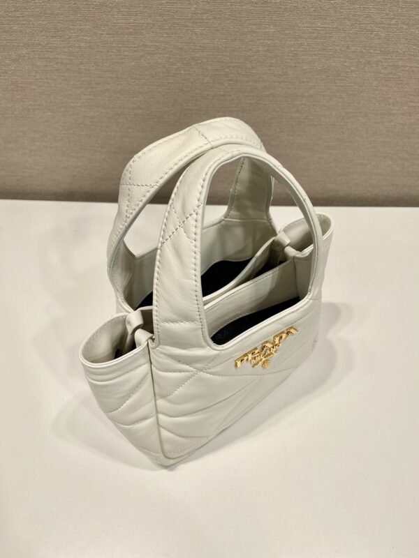 Prada Small Nappa-leather Tote Bag With Topstitching