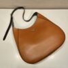 Prada Large Leather Shoulder Bag With Topstitching