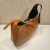 Prada Large Leather Shoulder Bag With Topstitching
