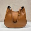 Prada Large Leather Shoulder Bag With Topstitching