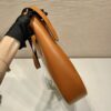 Prada Large Leather Shoulder Bag With Topstitching