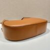 Prada Large Leather Shoulder Bag With Topstitching