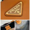 Prada Large Leather Shoulder Bag With Topstitching