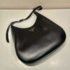 Prada Large Leather Shoulder Bag With Topstitching