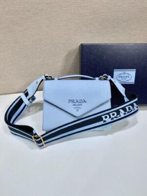 Prada Monochrome Saffiano and leather bag