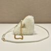 Prada Shearling and Saffiano Leather Mini-pouch