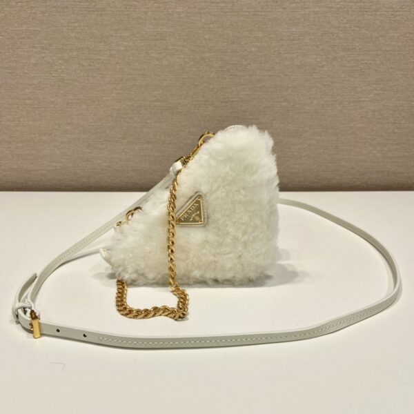 Prada Shearling and Saffiano Leather Mini-pouch