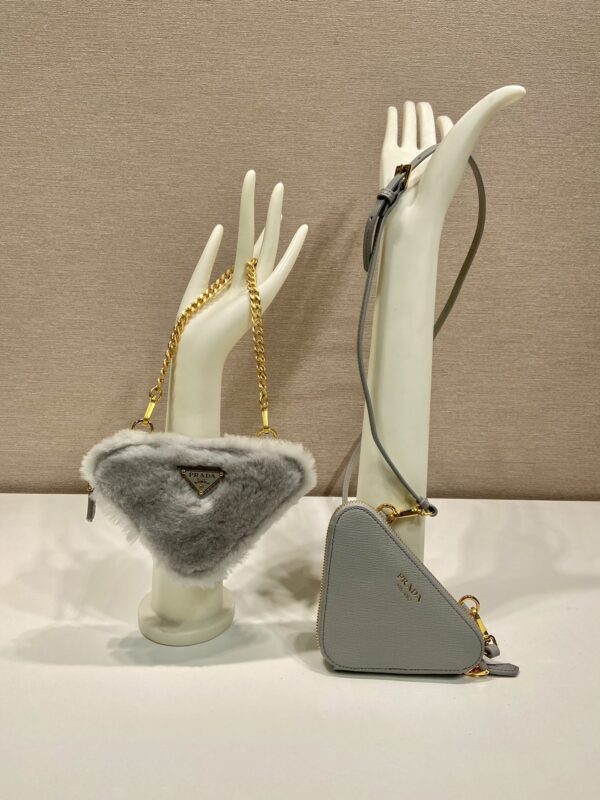 Prada Shearling and Saffiano Leather Mini-pouch
