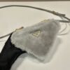 Prada Shearling and Saffiano Leather Mini-pouch