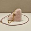 Prada Shearling and Saffiano Leather Mini-pouch