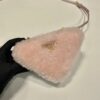 Prada Shearling and Saffiano Leather Mini-pouch