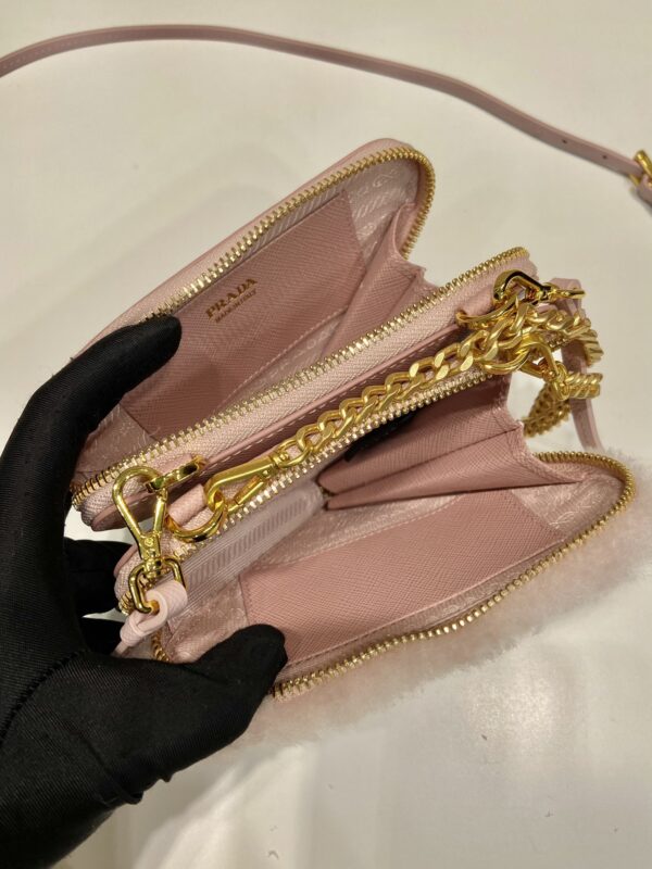 Prada Shearling and Saffiano Leather Mini-pouch