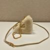 Prada Shearling and Saffiano Leather Mini-pouch
