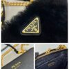 Prada Shearling and Saffiano Leather Mini-pouch
