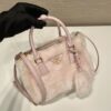 Prada Galleria Saffiano Shearling Top-Handle Bag