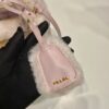 Prada Galleria Saffiano Shearling Top-Handle Bag
