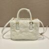 Prada Galleria Saffiano Shearling Top-Handle Bag